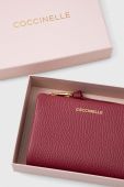Шкіряний гаманець Coccinelle жіночий колір рожевий (3538209)