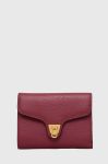 Шкіряний гаманець Coccinelle жіночий колір бордовий (3605962)