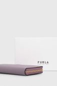 Шкіряний гаманець Furla жіночий колір фіолетовий (3486392)
