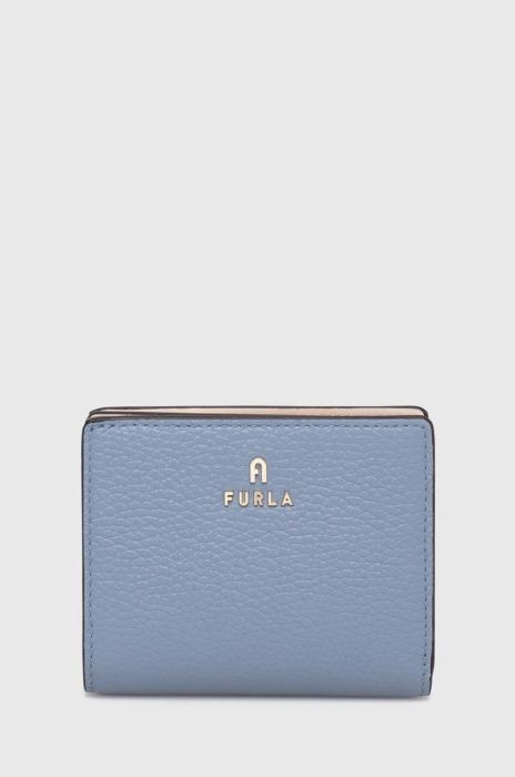 Шкіряний гаманець Furla жіночий колір блакитний (3538228)