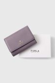 Шкіряний гаманець Furla жіночий колір фіолетовий (3618351)