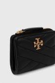 Шкіряний гаманець Tory Burch жіночий колір чорний (3459245)