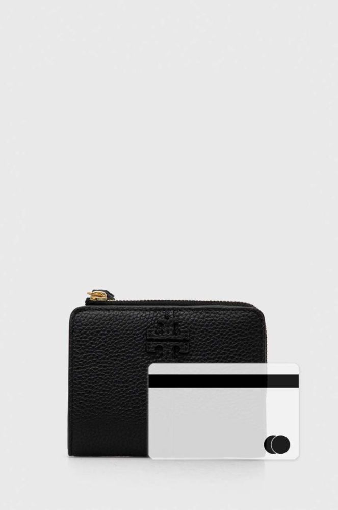 Шкіряний гаманець Tory Burch жіночий колір чорний (3542038) фото 4