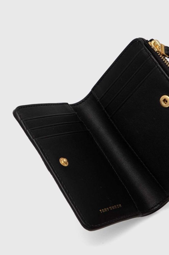 Шкіряний гаманець Tory Burch жіночий колір чорний (3542038) фото 3