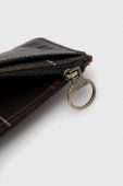 Шкіряний гаманець Barbour жіночий колір чорний