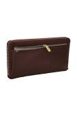 Шкіряний гаманець Fossil жіночий колір коричневий