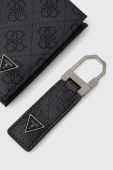 Гаманець + брелок Guess чоловічий колір чорний