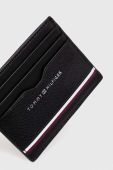 Шкіряний чохол на банківські карти Tommy Hilfiger колір чорний (3316541)