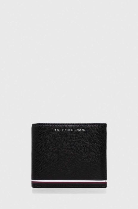 Шкіряний гаманець Tommy Hilfiger чоловічий колір чорний (3253692)