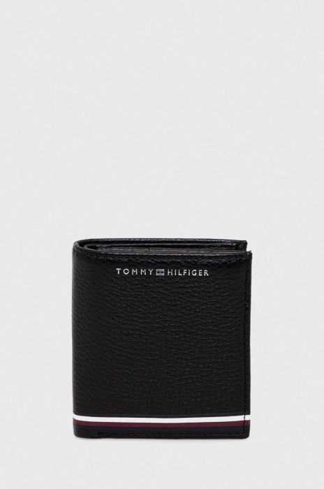 Шкіряний гаманець Tommy Hilfiger чоловічий колір чорний (3328022)