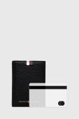 Шкіряний чохол на банківські карти Tommy Hilfiger колір чорний (3244135)