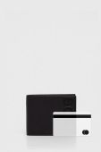 Шкіряний гаманець BOSS чоловічий колір чорний (3351648)