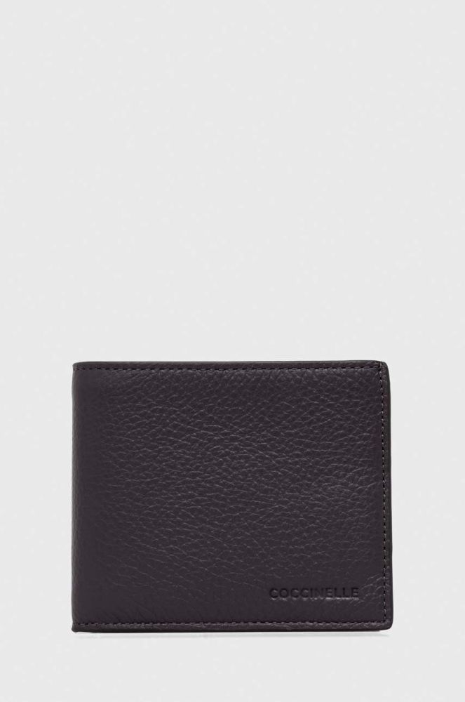 Шкіряний гаманець Coccinelle чоловічий колір сірий (3373016)