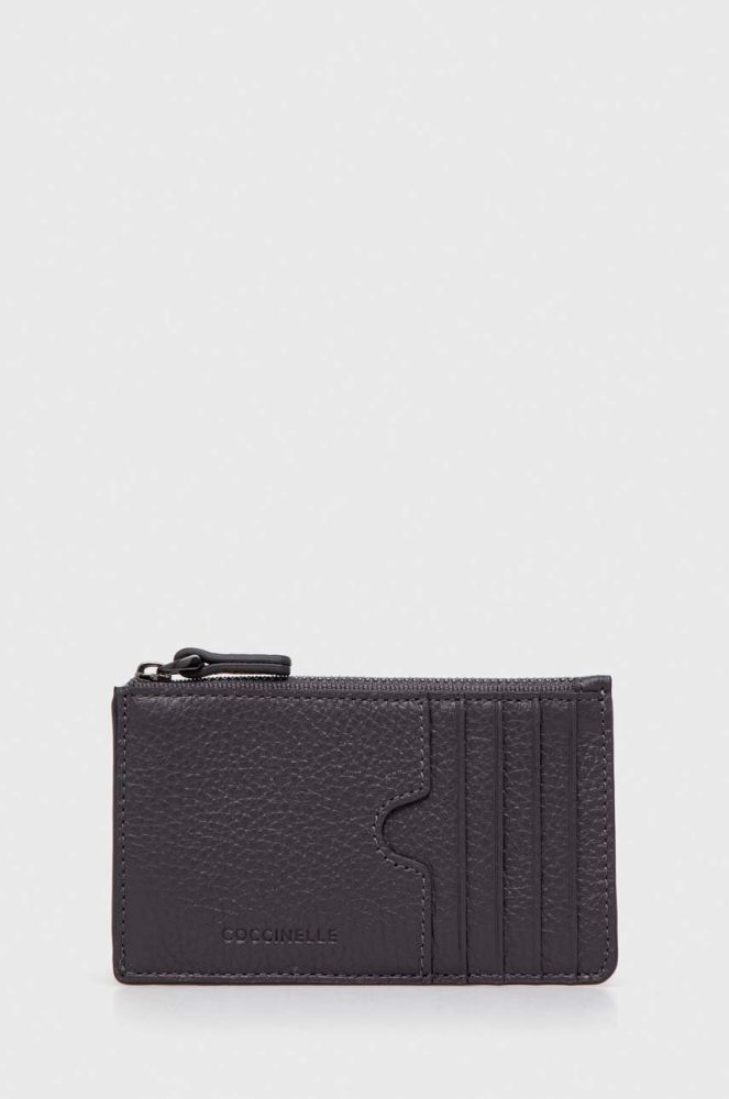 Шкіряний гаманець Coccinelle чоловічий колір сірий (3376878)