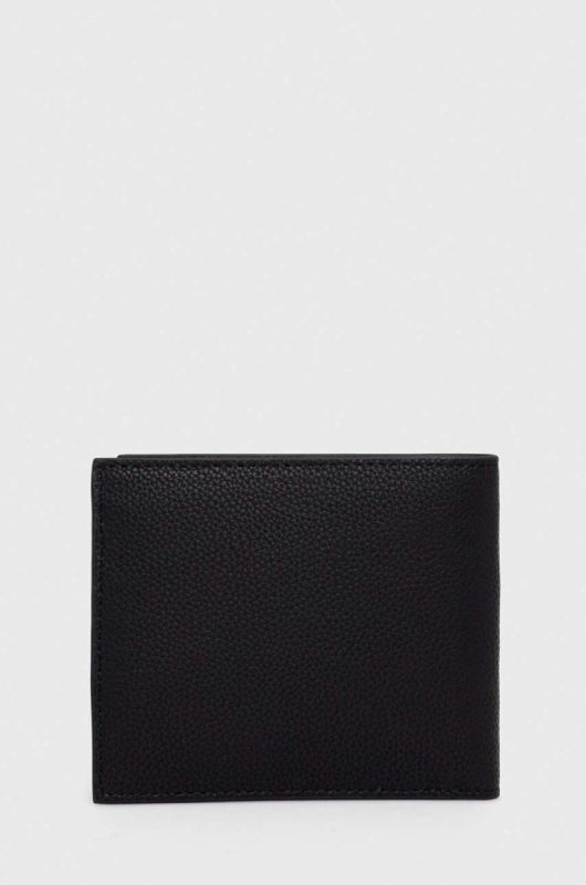 Шкіряний гаманець Armani Exchange чоловічий колір чорний (3438301) фото 2