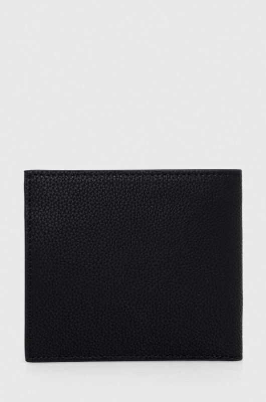 Шкіряний гаманець Armani Exchange чоловічий колір чорний (3438302) фото 2