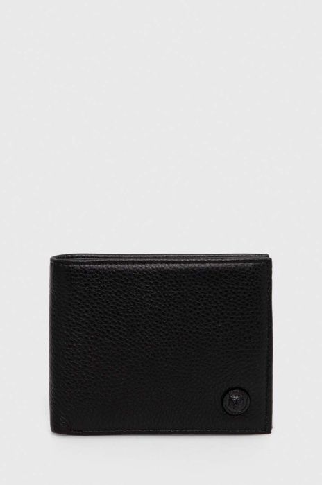 Шкіряний гаманець Just Cavalli чоловічий колір чорний (3538256)