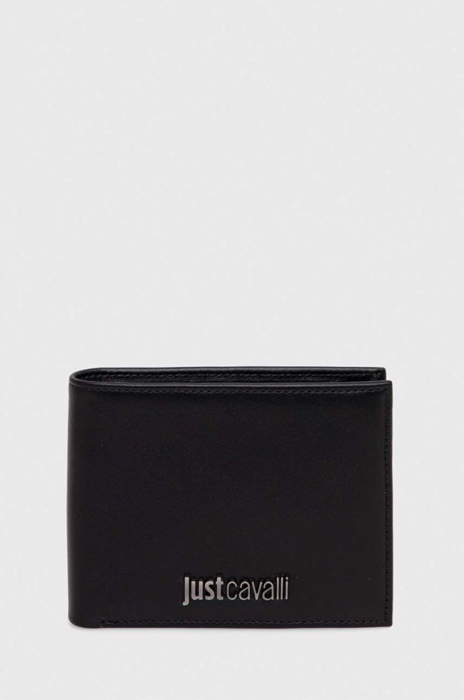 Шкіряний гаманець Just Cavalli чоловічий колір чорний (3538257)