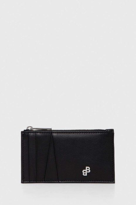 Шкіряний гаманець BOSS чоловічий колір чорний (3558243)