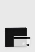 Шкіряний гаманець BOSS чоловічий колір чорний (3558244)