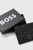 Шкіряний чохол на банківські карти BOSS колір чорний (3482419)
