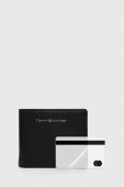 Шкіряний гаманець + брелок Tommy Hilfiger чоловічий колір чорний (3683786)