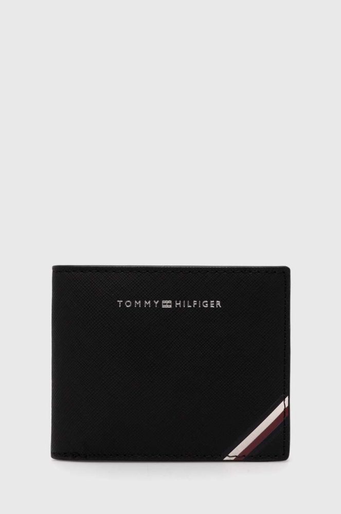 Шкіряний гаманець Tommy Hilfiger чоловічий колір чорний (3442563)