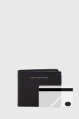 Шкіряний гаманець Tommy Hilfiger чоловічий колір чорний (3546979)