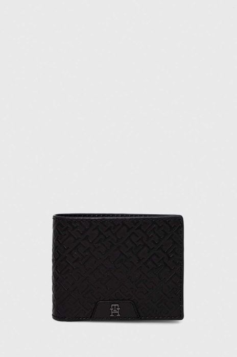 Шкіряний гаманець Tommy Hilfiger чоловічий колір чорний (3471216)