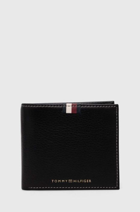 Шкіряний гаманець Tommy Hilfiger чоловічий колір чорний (3421394)