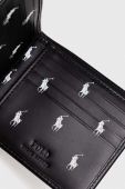 Шкіряний гаманець Polo Ralph Lauren чоловічий колір чорний (3379544)