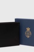 Шкіряний гаманець Polo Ralph Lauren чоловічий колір чорний (3379544)