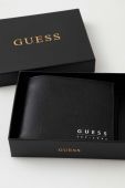 Шкіряний гаманець Guess чоловічий колір чорний (3651237)