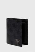 Шкіряний гаманець Guess чоловічий колір чорний (3618358)