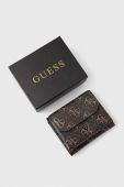 Шкіряний гаманець Guess чоловічий колір коричневий (3645341)