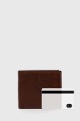 Шкіряний гаманець Barbour чоловічий колір коричневий (3575541)