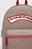Дитячий рюкзак Emporio Armani колір бежевий великий візерунок