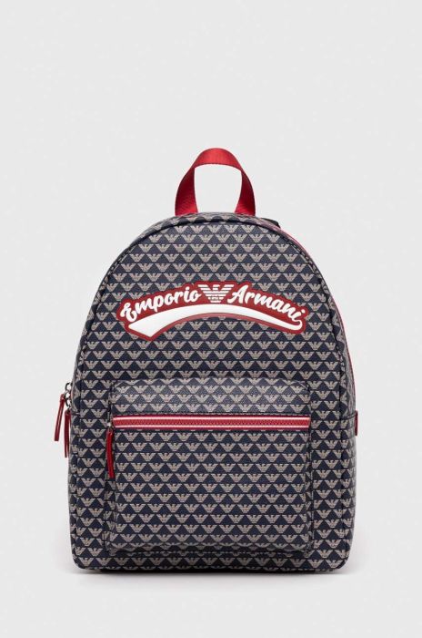 Дитячий рюкзак Emporio Armani колір синій великий візерунок