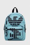 Дитячий рюкзак Emporio Armani великий візерунок колір блакитний