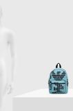 Дитячий рюкзак Emporio Armani великий візерунок колір блакитний