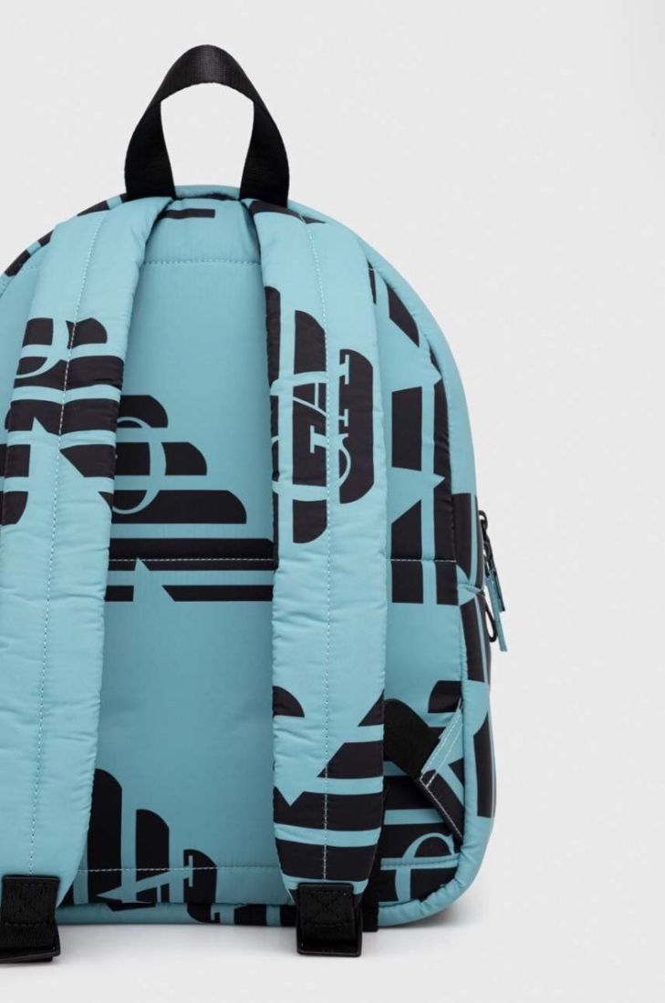 Дитячий рюкзак Emporio Armani великий візерунок колір блакитний