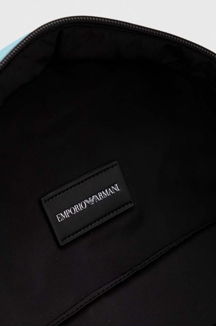 Дитячий рюкзак Emporio Armani великий візерунок колір блакитний