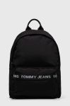 Рюкзак Tommy Jeans жіночий колір чорний малий з принтом Рюкзак Tommy Jeans жіночий колір чорний малий з принтом