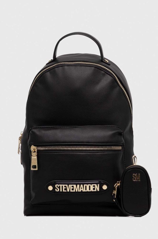 Рюкзак Steve Madden Bobie жіночий колір чорний великий з аплікацією SM13001130