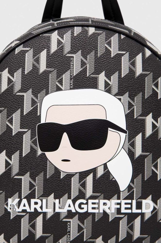 Рюкзак Karl Lagerfeld жіночий колір чорний малий візерунок фото 3