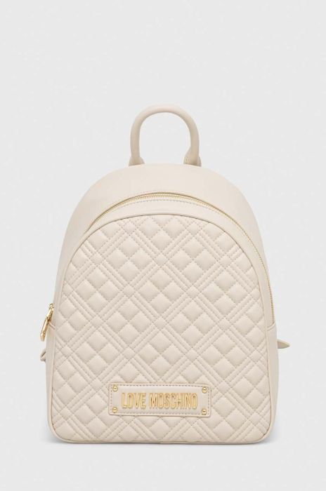 Рюкзак Love Moschino жіночий колір бежевий малий однотонний