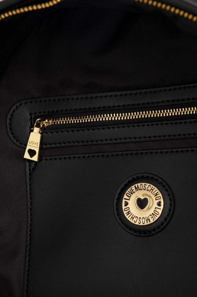 Рюкзак Love Moschino жіночий колір чорний великий однотонний фото 5