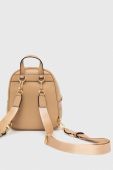 Шкіряний рюкзак MICHAEL Michael Kors жіночий колір бежевий малий однотонний