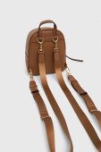 Шкіряний рюкзак MICHAEL Michael Kors жіночий колір коричневий малий з аплікацією