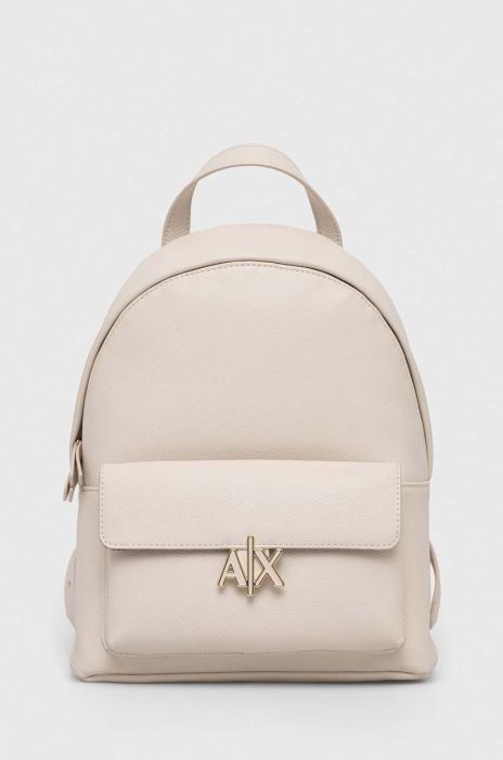 Рюкзак Armani Exchange жіночий малий однотонний колір бежевий